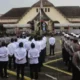 Personel Polresta Bukittinggi saat gelar pasukan pengawalan arus mudik selama Lebaran 2025. Kepolisian mendirikan delapan pos pengamanan dan pelayanan di lokasi strategis dan rawan kemacetan. (ANTARA/Al Fatah).