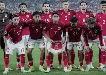 Skuat Timnas Indonesia saat melawan Australia. (dok. istimewa)