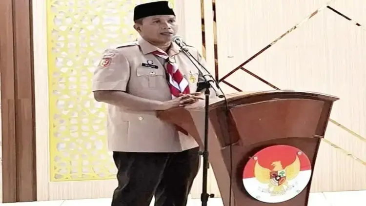 Wawako Mulyadi terpilih sebagai ketua Kwarcab 0316 Pramuka Pariaman. (Foto: Dok. Ist)