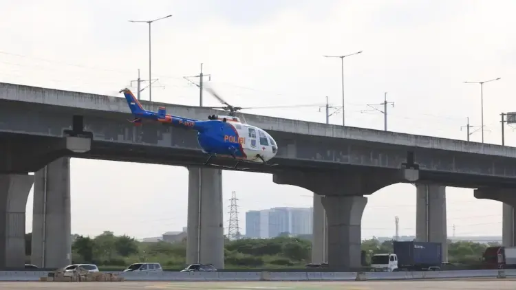 Ambulans udara yang disiapkan Polri. (dok. istimewa)