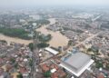 Foto udara banjir Bekasi. (dok. detikcom)