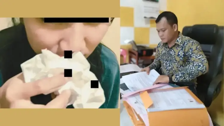 Siswa korban penganiayaan di NIas Selatan dan kuasa hukumnya. (dok. istimewa)