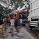 kecelakaan bus Gumarang Jaya dan truk di Jalan Raya Selayo-Padang. (dok. tangkapan layar)