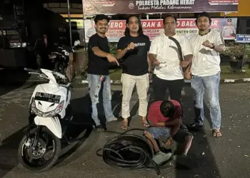 Pencuri kabel tower telekomunikasi di kawasan Koto Tangah diciduk Tim Klewang Polresta Padang. (dok. istimewa)