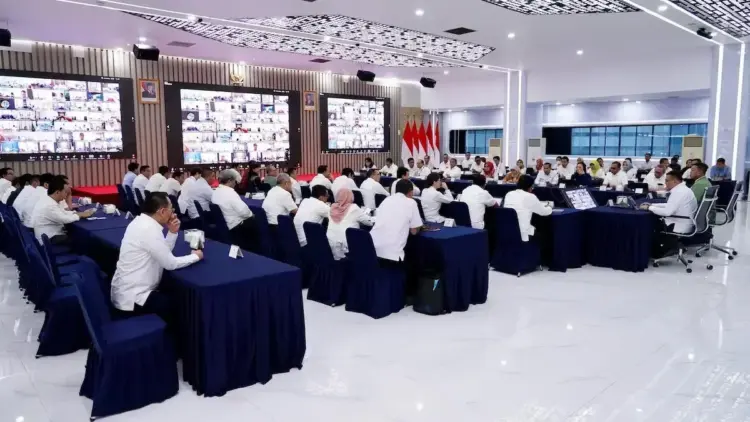 Kementerian ATR/BPN gelar rapat dengan satker di daerah terkait DAS sebagai langkah preventif untuk atasi banjir. (dok. ATR/BPN)