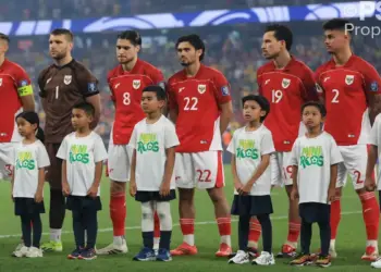 Skuat Timnas Indonesia saat melawan Australia. (dok. PSSI)