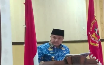 Bupati Agam Benni Warlis sedang memberikan kata sambutan. (Dok Antara/Yusrizal)