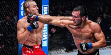 Michael Chandler vs Paddy Pimblett. (dok. UFC)