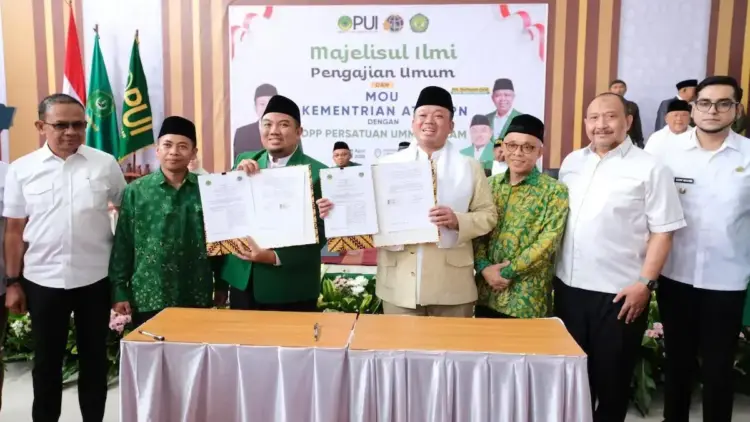 MoU pemanfaatan tanah wakaf secara produktif. (dok. ATR/BPN)