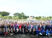 Wako Fadly Amran dan Istri Gelar Silaturahmi dengan Senam Bersama Pendidik PAUD se-Kota Padang