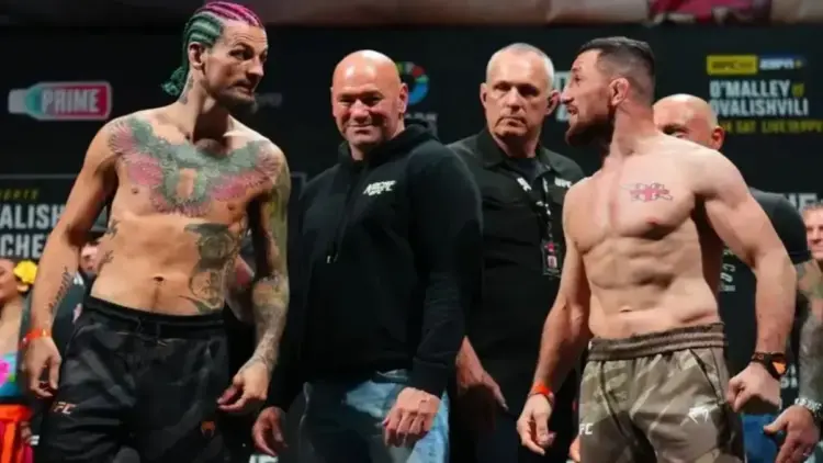 UFC Umumkan Laga Ulang Dvalishvili Kontra O'Malley untuk Gelar Kelas Bantam 1 Juara kelas bantam UFC Merab Dvalishvili (pertama kanan) akan melakoni laga ulang melawan Sean O'Malley 2 (pertama kiri) pada ajang UFC 316 di New Jersey, pada 7 Juni 2025. (Laman MMA Fighting)