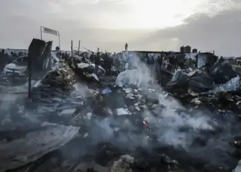 Kawasan Rafah, Gaza bagian selatan yang hancur diserang Israel. (dok. istimewa)