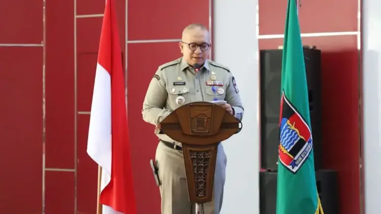 Sekda Andree Algamar Buka Rapat Evaluasi Pembangunan Triwulan I 1 Sekdako Padang Andree Algamar buka rapat evaluasi triwulan 1. (dok. Prokopim)