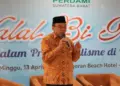 Wawako Maigus Nasir saat menghadiri halalbihalal bersama Perdami Sumbar. (dok. Prokopim)