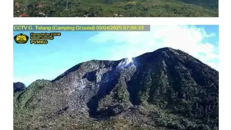 Badan Geologi Keluarkan Peringatan terkait Aktivitas Kegempaan Gunung Talang, Wisatawan Dilarang Dekat Kawah 1 Tangkapan layar Gunung Talang di Kabupaten Solok, Sumatera Barat. (Antara/HO-Humas PGA Gunung Talang)