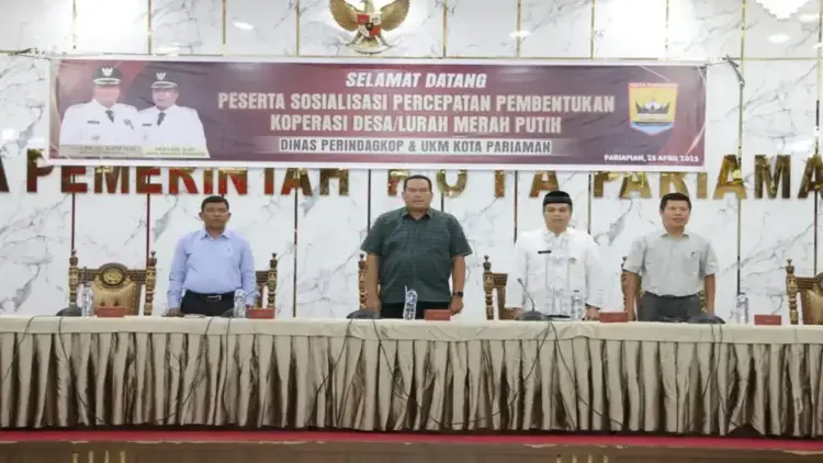 Pemko Pariaman menyosialisasikan pembentukan Koperasi Merah Putih. (Foto: Dok. Ist)