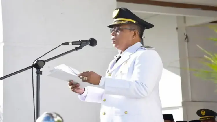 Pemko Pariaman Peringati Hari Otda ke-29, Wawako Bacakan Amanat Mendagri 1 Wakil Walikota Pariaman Mulyadi jadi inspektur upacaya Peringatan Otda tahun 2025. (Foto: Dok. Ist)