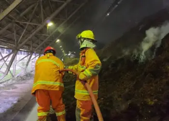 Karyawan Semen Padang yang bekerja saat libur Lebaran. (dok. Humas)