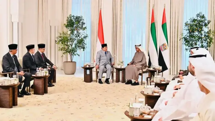 Pemerintah Indonesia dan Persatuan Emirat Arab Sepakati 8 Kesepahaman 1 Pertemuan Presiden Prabowo dan Presiden Persatuan Uni Emirat Arab. (Foto: Laily Rachev - Biro Pers Sekretariat Presiden)