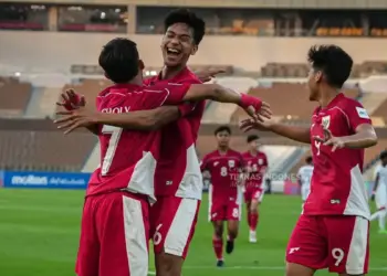Selebrasi pemain Timnas U-17 usai kalahkan Yaman U-17. (dok. PSSI)