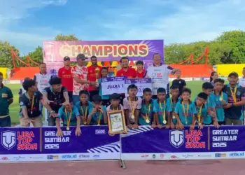 Tim Dewa 24 jadi jawara Liga Topskor U-12 Sumbar. (dok. istimewa)