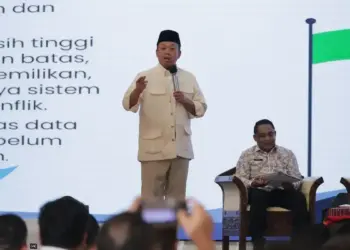 Menteri Nusron saat sosialisasi RDTR di Medan. (dok. ATR/BPN)