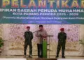 Wawako Maigus Nasir beri sambutan dalam acara pelantikan pimpinan daerah pemuda Muhammadiyah. (dok. istimewa)