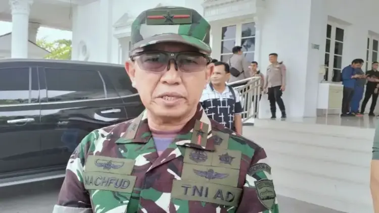 Komandan Korem (Danrem) 032/Wirabraja Brigadir Jenderal TNI Machfud. ANTARA/Muhammad Zulfikar