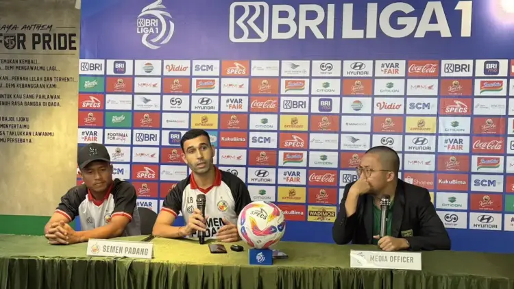 Prematch pressconference Persebaya vs Semen Padang FC. (dok. MO SPFC)