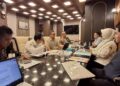 Braditi Moulebey pimpin rapat tim gercep DPP IKM Pusat. (dok. Istimewa)