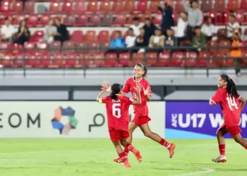 Selebrasi pemain TImnas Putri Indonesia. (dok. PSSI)