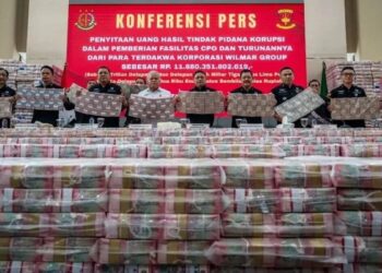 Penyitaan uang lebih dari Rp11 triliun dari kasus korupsi ekspor CPO PT Wilmar Group. (dok. istimewa)