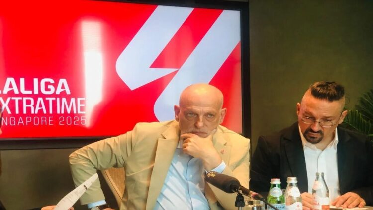 Melaju ke Putaran Keempat Kualifikasi Piala Dunia 2026, Presiden LaLiga Puji Patrick Kluivert 1 Presiden LALIGA atau Liga Spanyol Javier Tebas dalam wawancara eksklusif yang dihadiri ANTARA di Singapura, Senin (23/6/2025). (ANTARA/Zaro Ezza Syachniar)