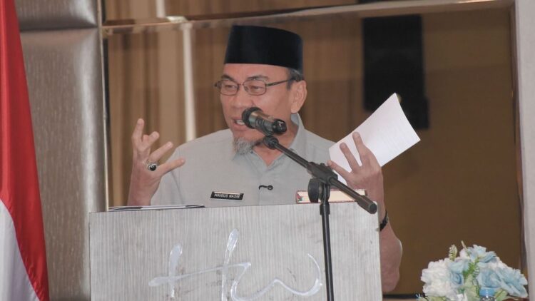 Wawako Maigus Nasir beri sambutan saat FGD evaluasi BPJS Kesehatan. (dok. Prokopim)