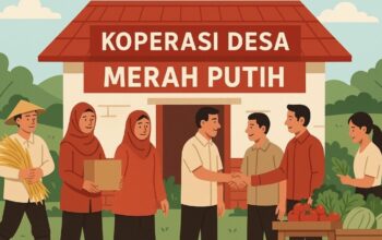 ilustrasi Koperasi Desa (Kopdes) Merah Putih. (dok. dibuat dengan AI)