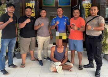 Seorang pelaku pencurian ponsel di Dharmasraya berhasil diciduk polisi usai sempat buron selamat satu bulan. (dok. istimewa)