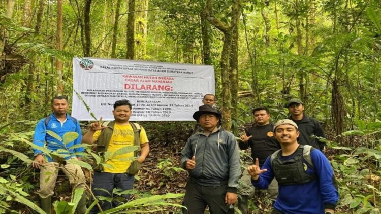 Waspadai Karhutla, BKSDA Sumbar Intensifkan Patroli di Sekitar Cagar Alam Maninjau 1 Tim BKSDA Sumbar sedang monitor di kawasan Cagar Alam Maninjau. Dok ANTARA/HO/BKDSA Sumbar