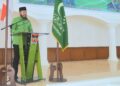 Wako Fadly Amran beri sambutan saat pelantikan PW Al Jam'iyatul Washilyah Sumbar. (dok. istimewa)