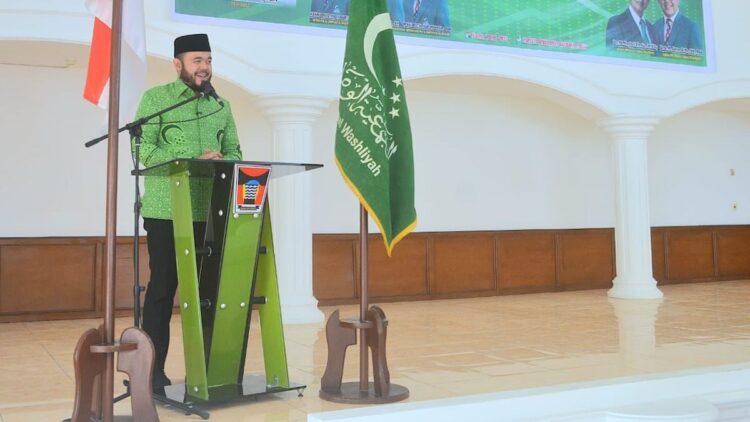 Wako Fadly Amran beri sambutan saat pelantikan PW Al Jam'iyatul Washilyah Sumbar. (dok. istimewa)