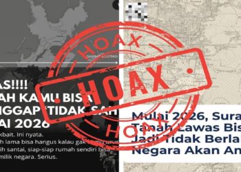Informasi hoaks terkait tanah diambil negara. (dok. istimewa)