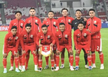 Starting eleven Timnas U-23 Indonesia saat melawan Brunei Darussalam. (dok. istimewa)