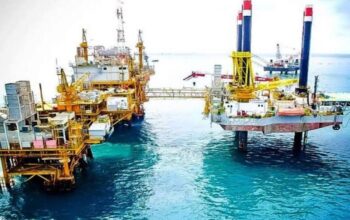 Salah satu pengeboran lepas pantai PT Pertamina Hulu Energi Offshore Southeast Sumatera (PHE OSES). (Dok.PT.PHE OSES)