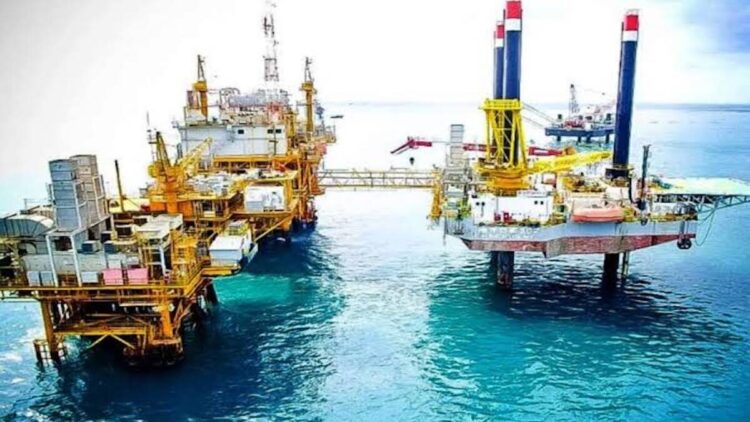 Salah satu pengeboran lepas pantai PT Pertamina Hulu Energi Offshore Southeast Sumatera (PHE OSES). (Dok.PT.PHE OSES)