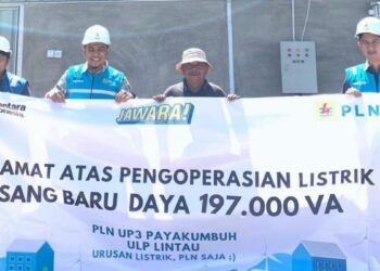 Pengoperasian daya 197 ribu VA di Tanah Datar. (dok. Humas)