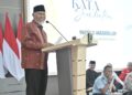 Sambutan Gubernur Mahyeldi saat kedatangan Menpora RI Dito Ariatedjo di Padang. (dok. adpsb)