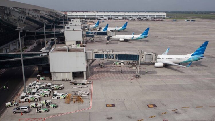 Suasana pesawat yang bersiap mengangkut penumpang di Bandara Soekarno-Hatta, Jakarta. (dok. Infopublik)