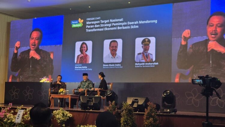 Gubernur Mahyeldi Paparkan Keberhasilan Perhutanan Sosial Sumbar di Forum Iklim Bali 1 Gubernur Mahyeldi menjadi narasumber dan memaparkan ekosistem perhutanan Sumbar di Forum Iklim Bali. (dok. adpsb)