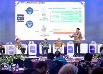 Jadi Pembicara #DemiIndonesia, Menteri Nusron: Siap Menahan Laju Alih Fungsi Lahan 3 Menteri Nusron jadi pembicara di acara Demi Indonesia. (dok. istimewa)