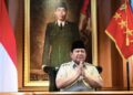 Presiden Prabowo Subianto menyampaikan keterangannya di kediaman pribadinya di Hambalang, Kabupaten Bogor, pada Jumat, 29 Agustus 2025. (Foto: BPMI Setpres)
