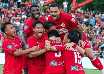 Selebrasi para pemain Semen Padang FC. (dok. istimewa)